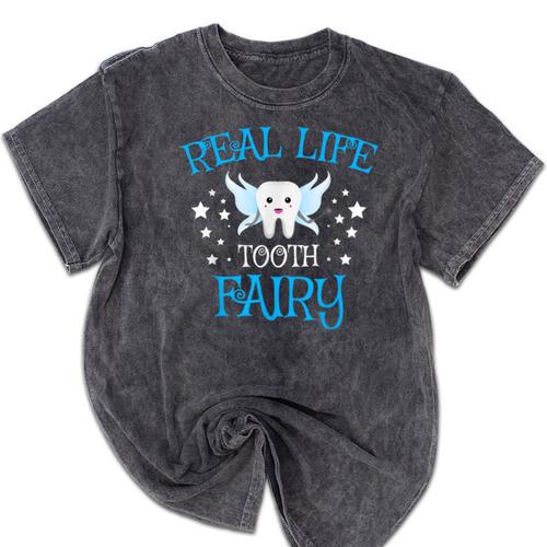 Tooth Fairy Tshirt Cute Dental Hygienist Graduation T Shirt Mineral Wash Tshirts - Best Gift Smart