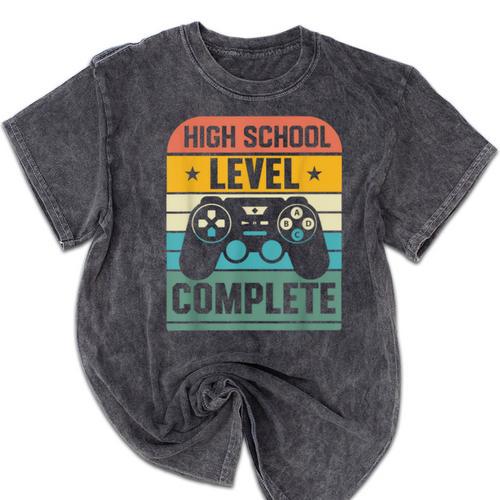 Vintage Class Of 2024 High School Graduation Student Mineral Wash Tshirts - Best Gift Smart