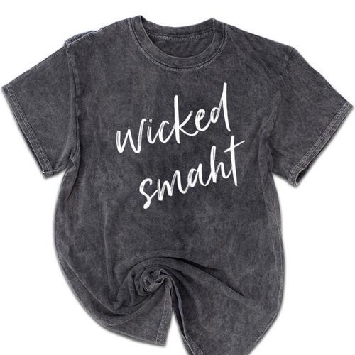 Wicked Smaht Boston Accent Graduation Mineral Wash Tshirts - Best Gift Smart