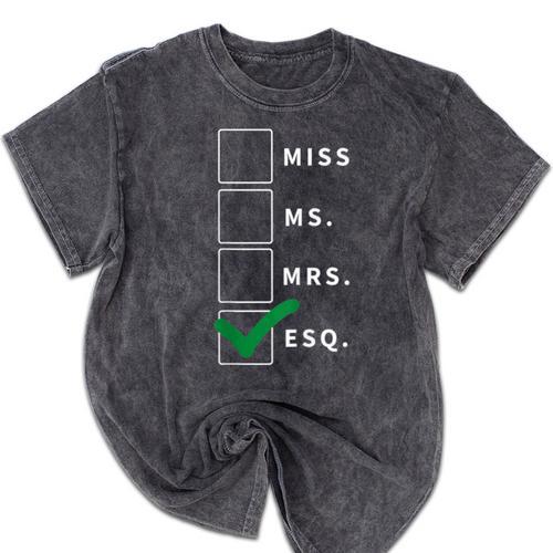 Woman Law School Lawyer Graduation Attorney Mineral Wash Tshirts - Best Gift Smart