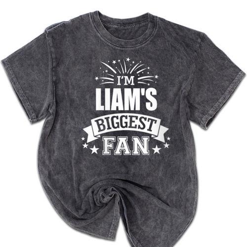 Women's Liam Personalized Name Sports Fan Birthday Graduation Mineral Wash Tshirts - Best Gift Smart