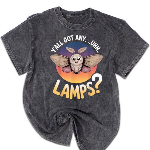 Y'All Got AnyUhhLamps Introvert Humor Casual Mineral Wash Tshirts - Raresse