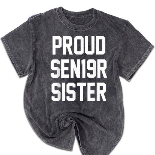 2019 Senior Sister SEN19R Class Graduation Party T Shirt Mineral Wash Tshirts - Best Gift Smart