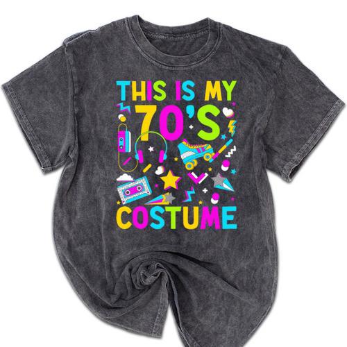 This Is My 70's Costume Nostalgia Mixtape Era 1970s Party Premium Tri-Blend Mineral Wash Tshirts - Figerry