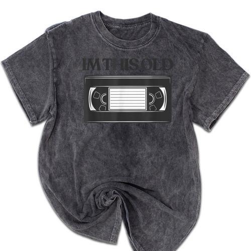 80s VHS Video Cassette Nostalgia Mineral Wash Tshirts - Figerry