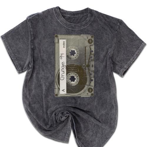90s MUSIC NOSTALGIA GRAPHIC Mineral Wash Tshirts - Figerry