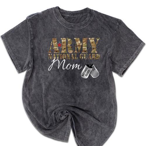 Army National Guard Mom Army National Guard Graduation Mom Mineral Wash Tshirts - Best Gift Smart