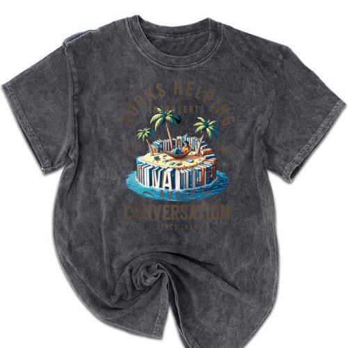 Books Helping Introvert Avoid Conversation Mineral Wash Tshirts - Raresse