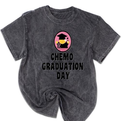 Chemo Graduation Day Victory Support Shirt Mineral Wash Tshirts - Best Gift Smart