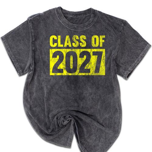 Class Of 2027 Future Graduation Tee T-Shirt Mineral Wash Tshirts - Best Gift Smart