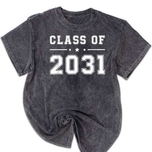 Class Of 2031 Future Kindergarten Graduation Sign Shirt Mineral Wash Tshirts - Best Gift Smart