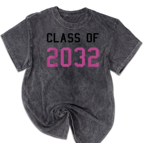 Class Of 2032 Graduation T-Shirts Mineral Wash Tshirts - Best Gift Smart