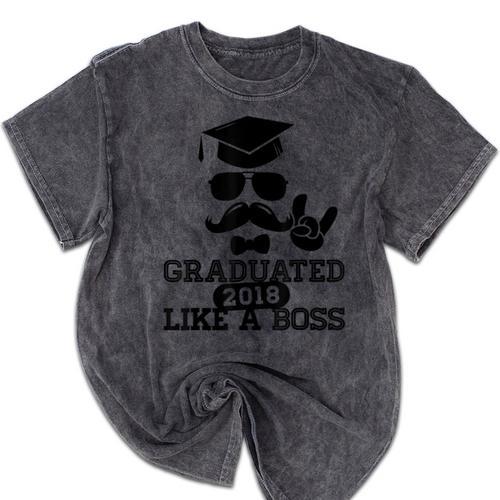College High School Graduation Grad 2018 Shirt Mineral Wash Tshirts - Best Gift Smart