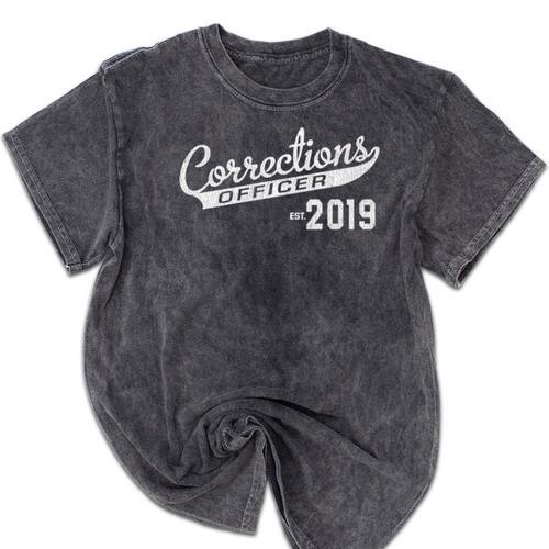 Corrections Officer Graduation Shirt Mineral Wash Tshirts - Best Gift Smart