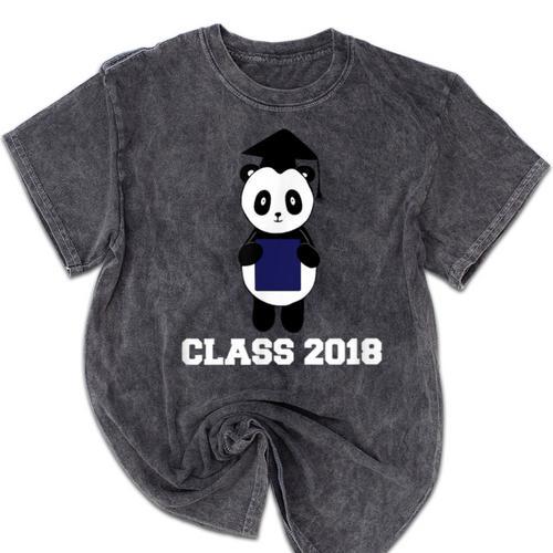 Cute Graduation Panda Class 2018 Mineral Wash Tshirts - Best Gift Smart