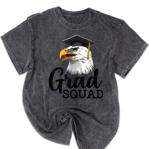 Eagle Grad Squad Class Of 2019 Graduation Mineral Wash Tshirts - Best Gift Smart