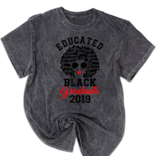 Educated Graduate 2019 Graduation Cute T Shirt Mineral Wash Tshirts - Best Gift Smart