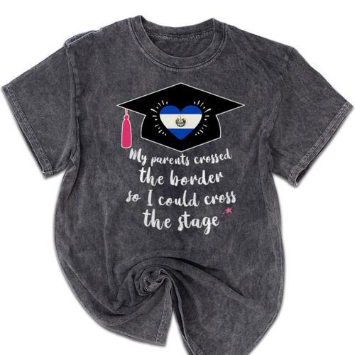 El Salvador Pride Graduation 2019 Tshirt Premium Tri-Blend Mineral Wash Tshirts - Best Gift Smart