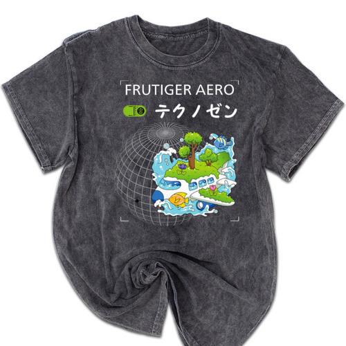 Frutiger Aero Y2K Fashion Trends Statement Piece Tech Orbite Premium Tri-Blend Mineral Wash Tshirts - Figerry