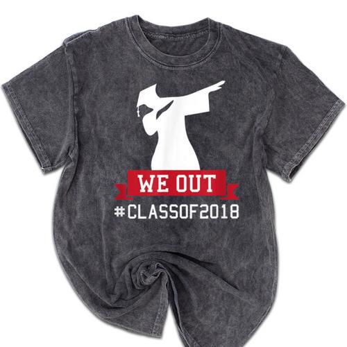Graduation Class 2018 Dabbing College Grad Shirt Mineral Wash Tshirts - Best Gift Smart