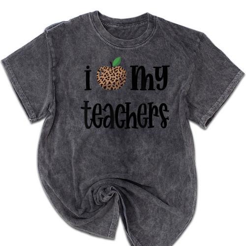 I Heart My Teachers I Love My Teachers Graduation Kids Teens Mineral Wash Tshirts - Best Gift Smart