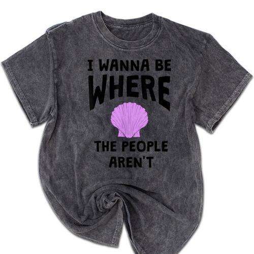 Introverted Sarcastic Humor Antisocial Introvert Mineral Wash Tshirts - Raresse