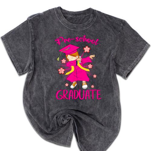 Kids Preschool Graduate 2018 Graduation Pre-K Mineral Wash Tshirts - Best Gift Smart
