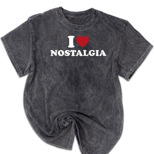 I Love Nostalgia Retro Vintage 80s 90s Nostalgia Premium Tri-Blend Mineral Wash Tshirts - Figerry