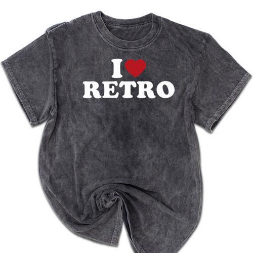 I Love Retro Vintage 80s 90s Nostalgia Premium Tri-Blend Mineral Wash Tshirts - Figerry