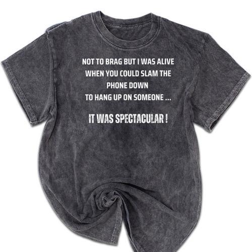 Nostalgia Humor Slam Phone Hang Up Premium Tri-Blend Mineral Wash Tshirts - Figerry