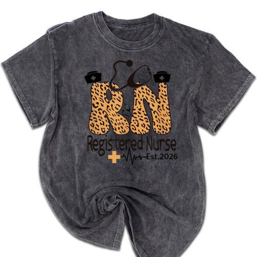 Nurse Est 2026 Graduation Graduate Nursing Student RN LPN Mineral Wash Tshirts - Best Gift Smart
