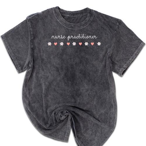 Nurse Practitioner Valentines Day NP Graduation Love Hearts Mineral Wash Tshirts - Best Gift Smart