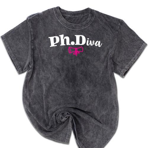 PhD Graduate PhD Female PhD Doctorate Graduation Phd Student Premium Tri-Blend Mineral Wash Tshirts - Best Gift Smart