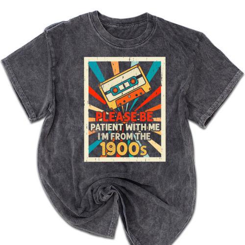 Please Be Patient With Me I'm From The 1900s Cool Dad Premium Tri-Blend Mineral Wash Tshirts - Figerry