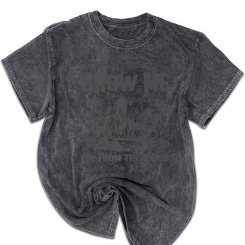 Please Show Me Patience I'm From The 1900s Vintage Horse Premium Mineral Wash Tshirts - Figerry