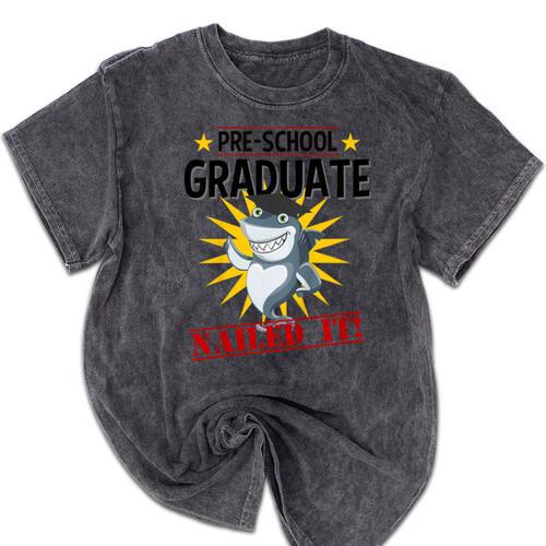 Pre K Nailed It Shirt 2019 Shark Graduation TShirt Mineral Wash Tshirts - Best Gift Smart
