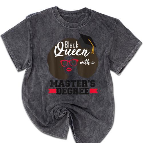 Queen Masters Degree Graduation Social Work MSW MPH Mineral Wash Tshirts - Best Gift Smart