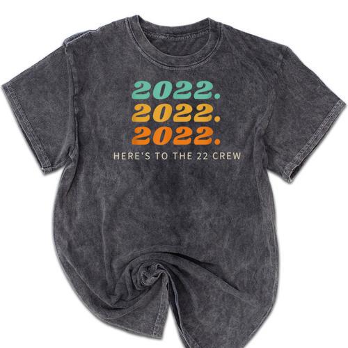 Senior 2022 Shirt Class Of 2022 Retro Graduation Grad Mineral Wash Tshirts - Best Gift Smart