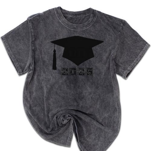 SENIOR 2025 Cute Graduation Class Of 2025 Graduate Mineral Wash Tshirts - Best Gift Smart