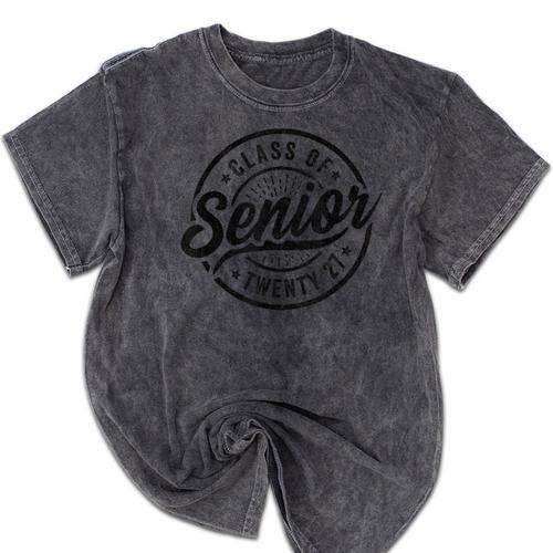 Senior Class Of 2027 Graduation 2027 Senior 2027 Mineral Wash Tshirts - Best Gift Smart