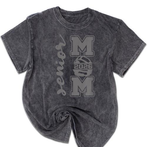 Senior Mom 2026 Wrestling Athlete Proud Parent Graduation Mineral Wash Tshirts - Best Gift Smart