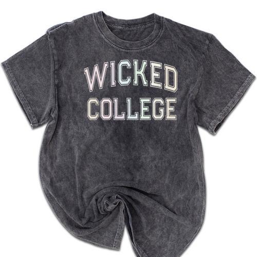 Silly Antisocial WICKED COLLEGE Introvert Don't Call Me Mineral Wash Tshirts - Raresse