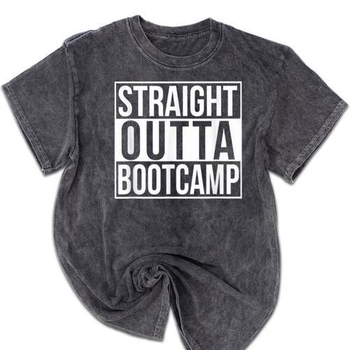 Straight Outta Bootcamp Shirt Bootcamp Graduation Shirt Mineral Wash Tshirts - Best Gift Smart