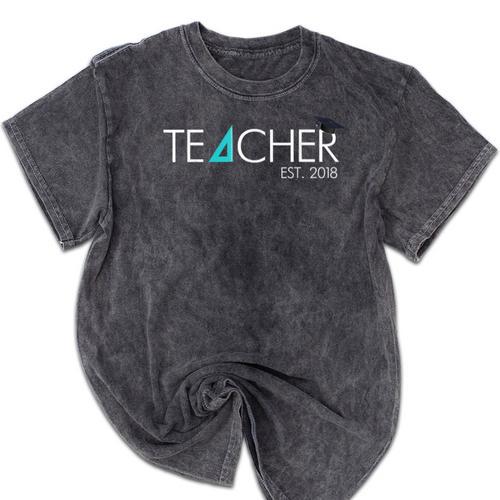 Teacher Established 2018 Shirt Graduation For Teachers Mineral Wash Tshirts - Best Gift Smart