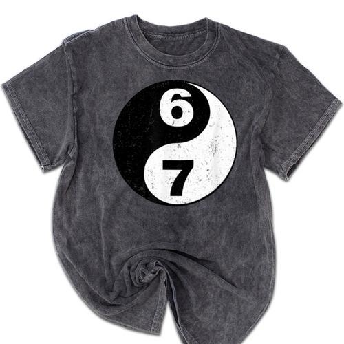 Vintage 6 7 Yin Yang Namaste Six Seven Nostalgia Mineral Wash Tshirts - Figerry