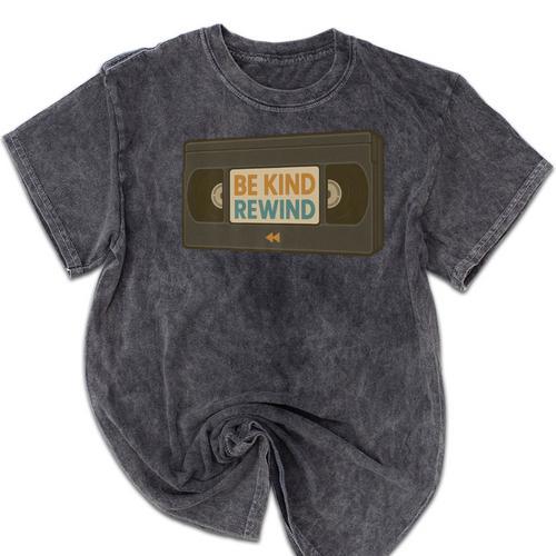 Vintage VHS Tape Humor Retro Nostalgia Graphic Premium Mineral Wash Tshirts - Figerry