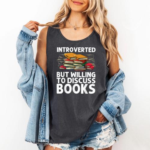 Bookworm Art For Men Women Book Reading Lover Bookish Comfort Colors Tank Top - Bookorys DE