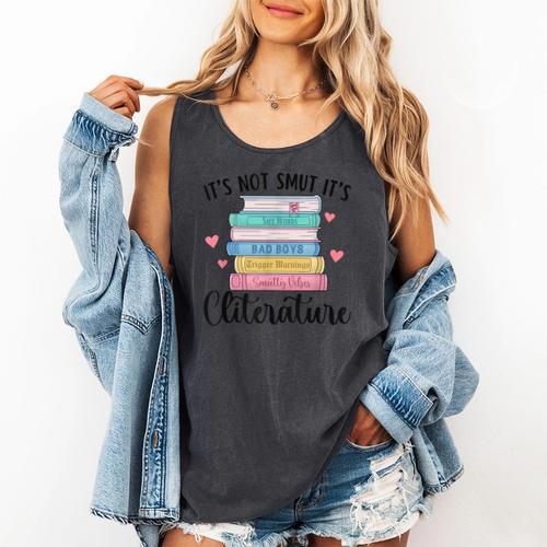 It's Not Smut It's Literature Dark Romance Smutt Book Lover Comfort Colors Tank Top - Bookorys
