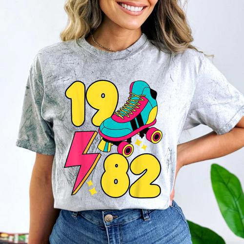 1982 Retro Raised In The 80s Old School Nostalgia Vibes Comfort Color Blast T-Shirt - Figerry