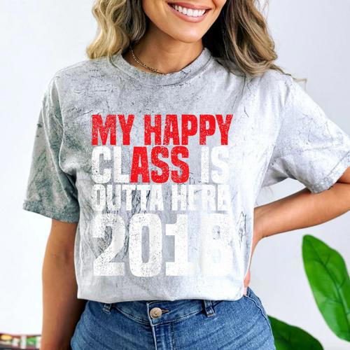 2018 Senior Graduation My Happy Class Shirt Comfort Color Blast T-Shirt - Best Gift Smart